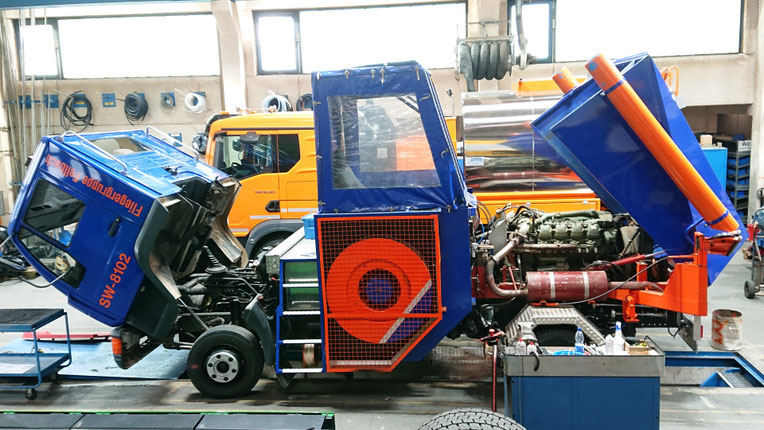 Winterarbeit an der Winde