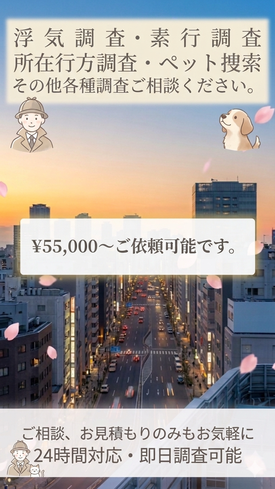 浮気調査は格安の6,000円から