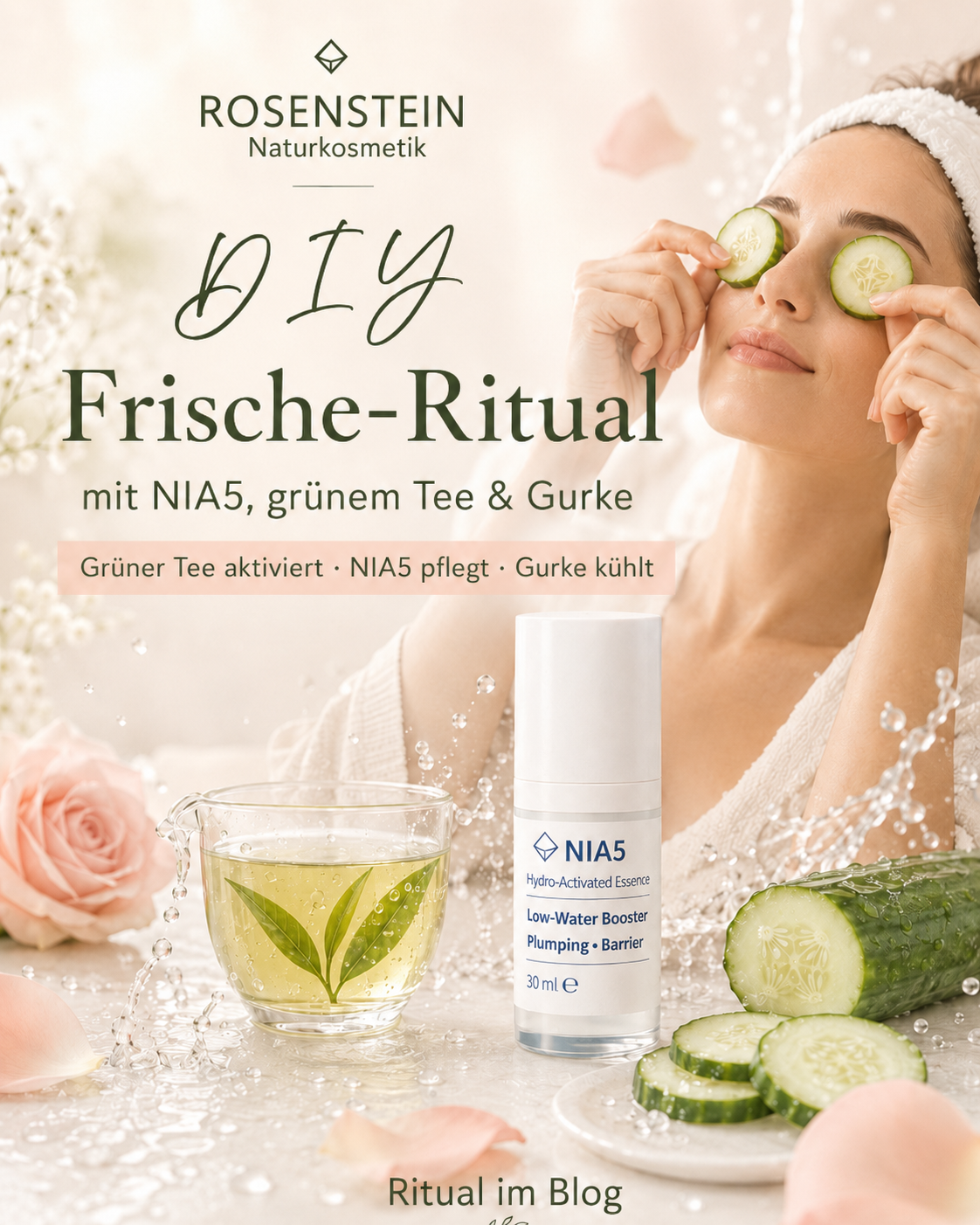 DIY Frische-Ritual mit NIA5, grünem Tee und Gurke