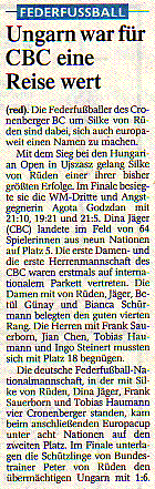 Westdeutsche Zeitung Bericht vom 24.07.2004