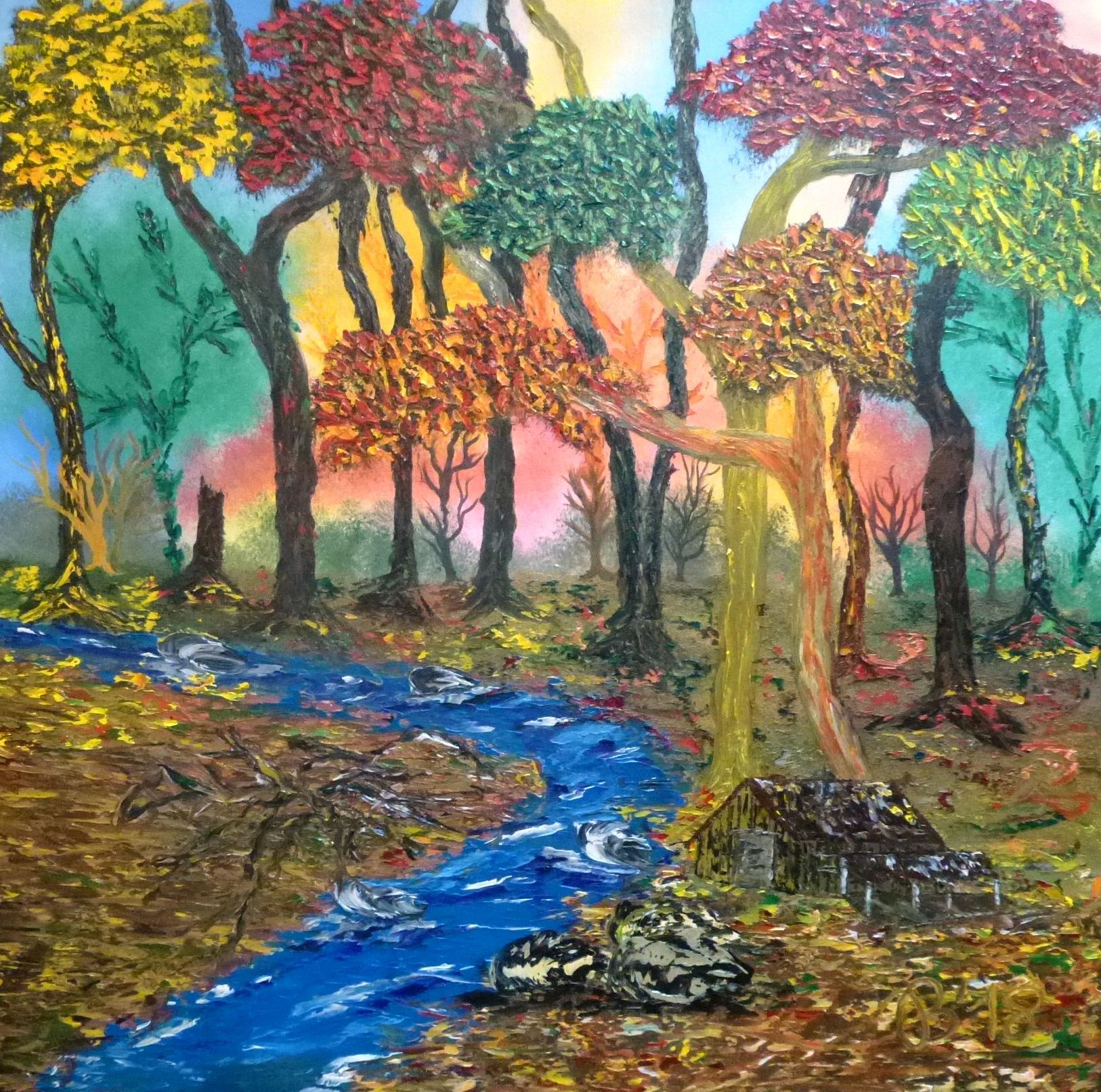 (72)     Im Herbst des Lebens     80 cm x 80 cm