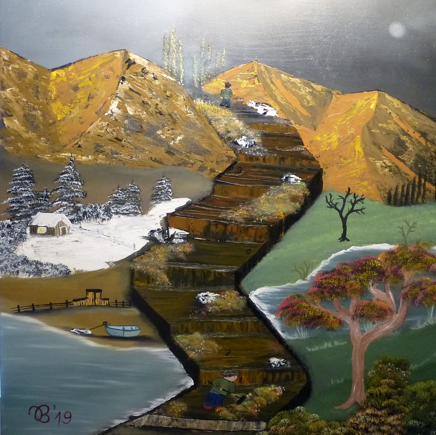 (89)     Lebensweg     80 cm x 80 cm