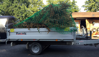 Anhänger - Kipper zum Transport von Gartenabfällen, Rollrasen, Pflastersteinen etc