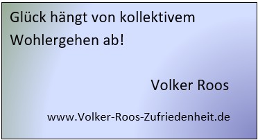 Glück hängt von kollektiven Wohlergehen ab