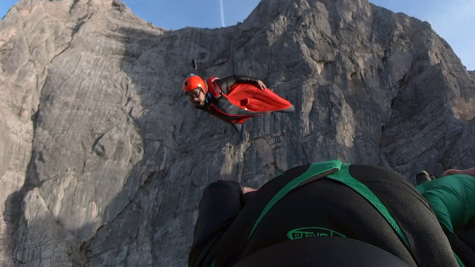 Pala4 Pressurized , BASE jumping and skydiving suits, First jump