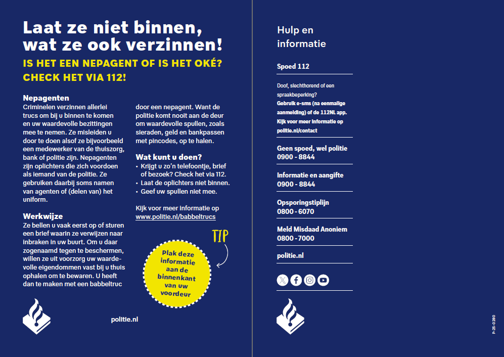 Politieflyer babbeltrucs