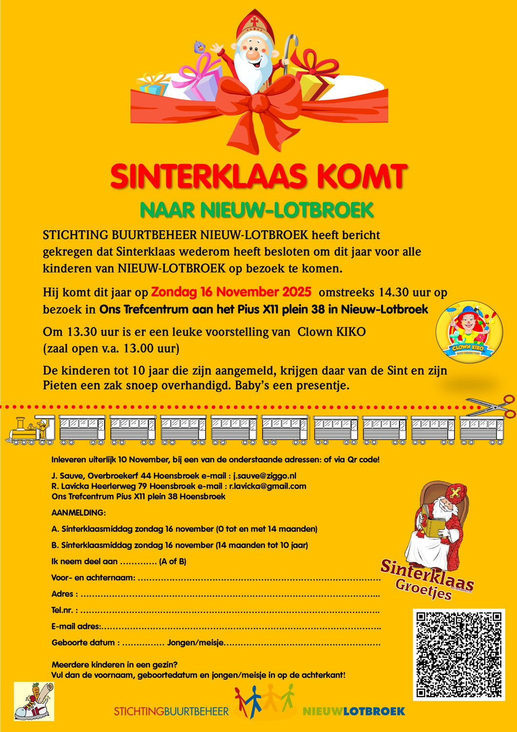 Sinterklaas komt naar Nieuw-Lotbroek
