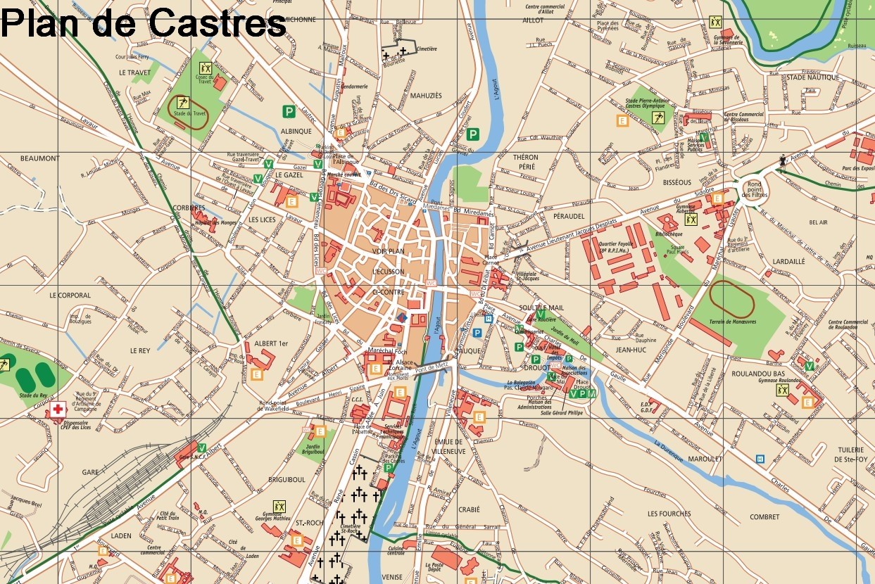 Plan de Castres Région MidiPyrénées Languedoc Roussillon Plan de Castres Région MidiPyrénées Languedoc Roussillon