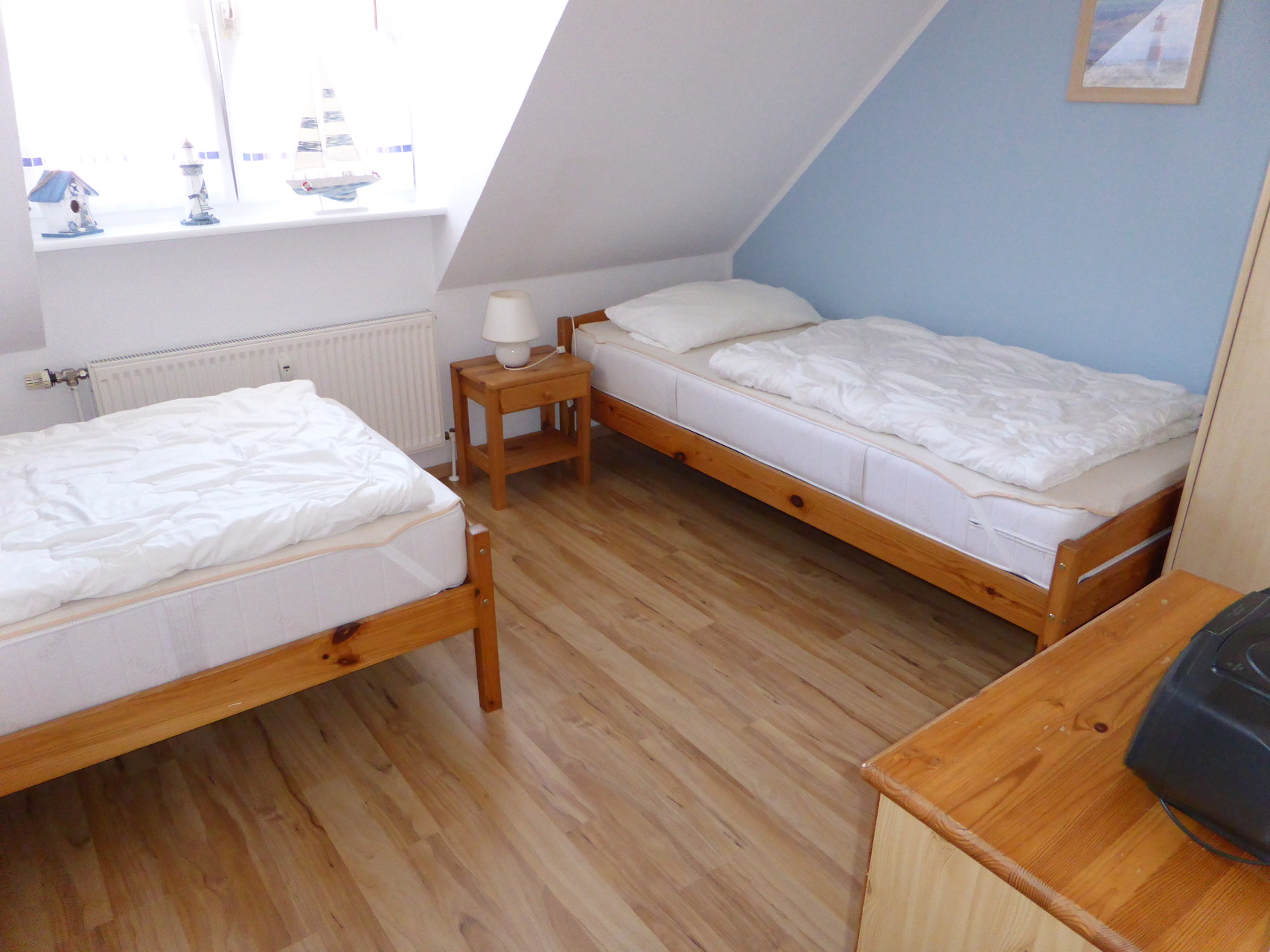 Ferienhaus Ostseefeeling - 2. Schlafzimmer (2 Einzelbetten)