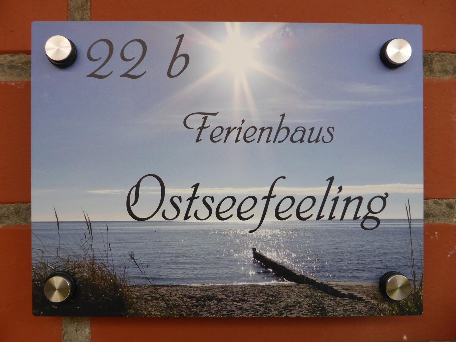 Ferienhaus Ostseefeeling - Haustürschild