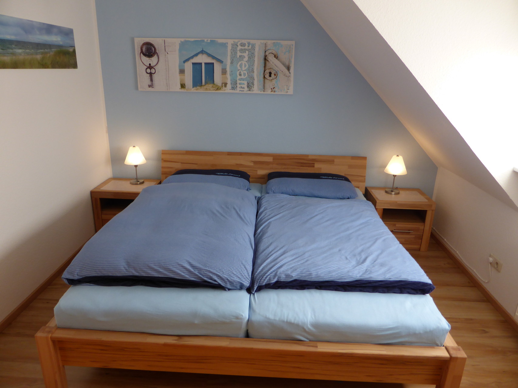 Ferienhaus Ostseefeeling - 1. Schlafzimmer (1 Doppelbett)