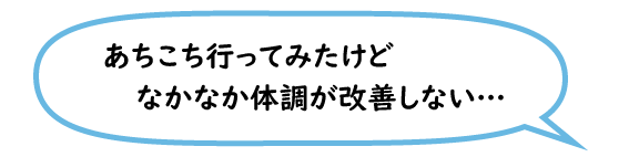 大分　みつか漢方養生堂　漢方相談　あちこち行ってみたけどなかなか改善しない方にご来店いただいております