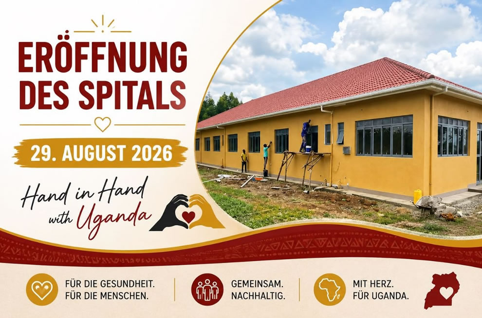 Eröffnung des Spitals in Uganda am 29. August 2026