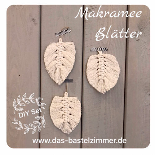 DIY-Set Makrameeblätter 3Stk. Preis: 10,-