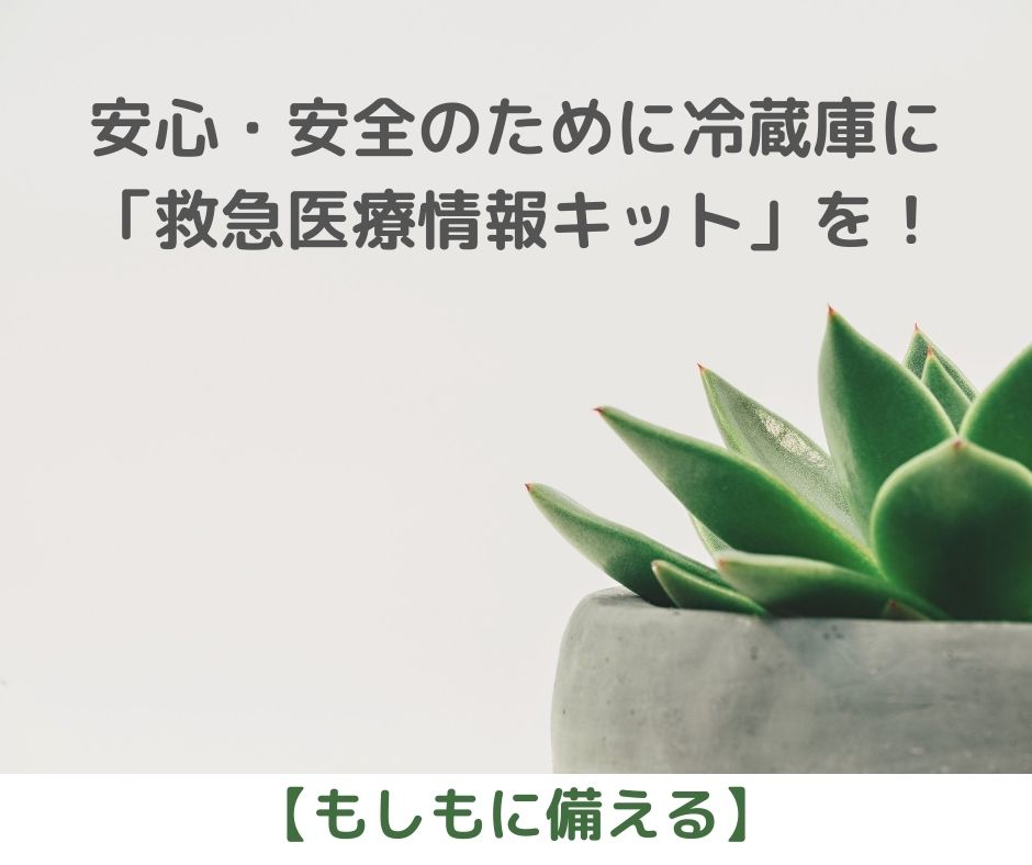 安心・安全のために冷蔵庫に「救急医療情報キット」を！【もしもに備える】