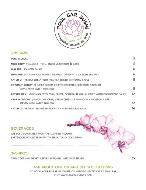 rincon restaurant sample menus the tourism association of rincon sample menus for restaurants