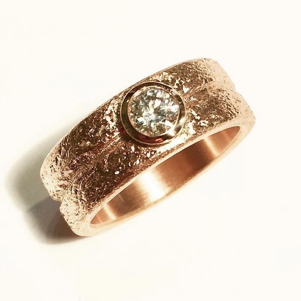 rotgold ring diamant