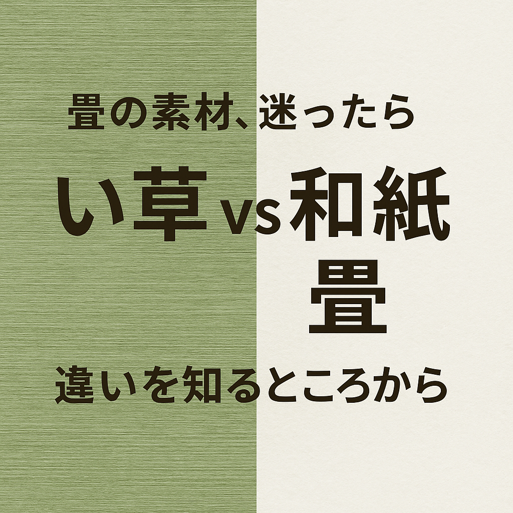 【イ草vs和紙畳】“同じようで違う”畳の本質。天然素材を選ぶ理由