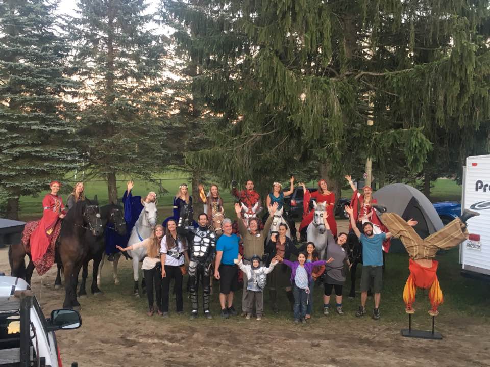 La troupe en tournée au festival western de St André Avellin