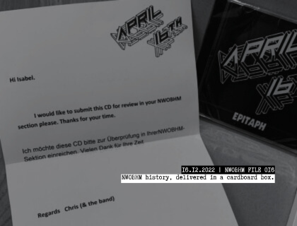 APRIL 16TH - EPITAPH