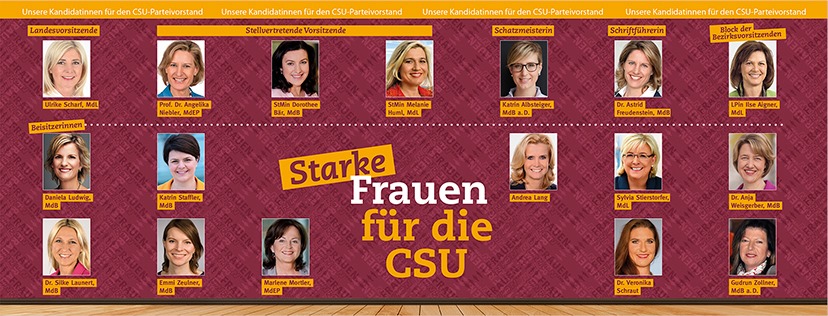 starke Frauen für die CSU - Ulrike Scharf, Prof. Dr. Angelika Niebler und mehr