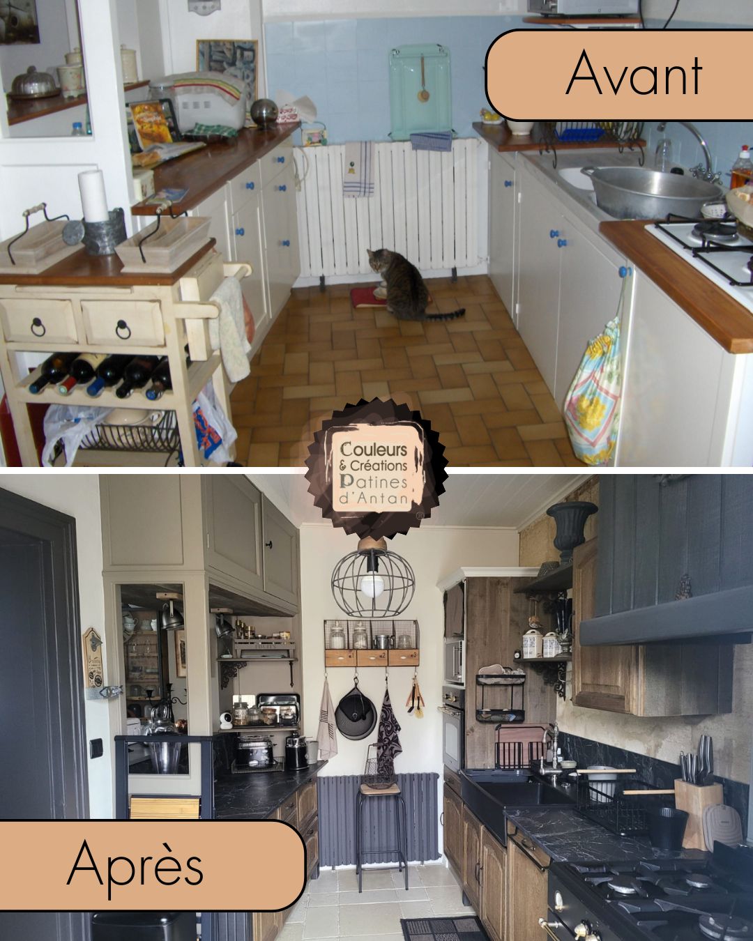 Relooking d'une cuisine semi ouverte 