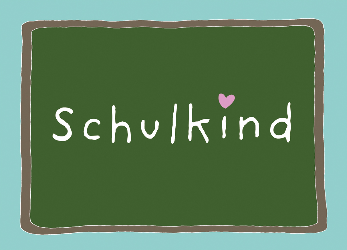 Schulkind Tafel