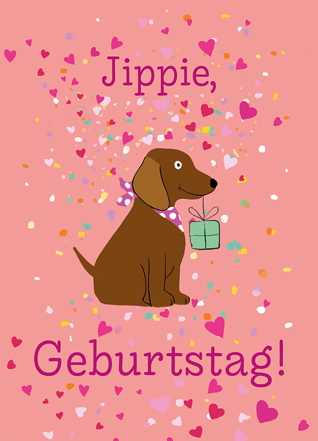 Dackel Jippie Geburtstag