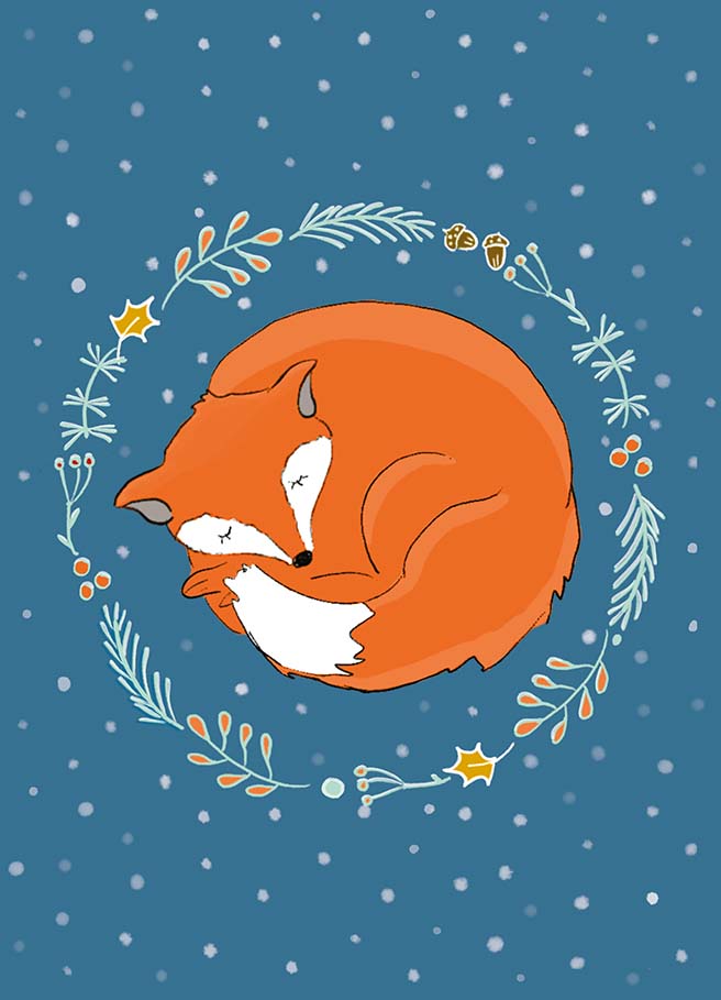 Fuchs im Kranz