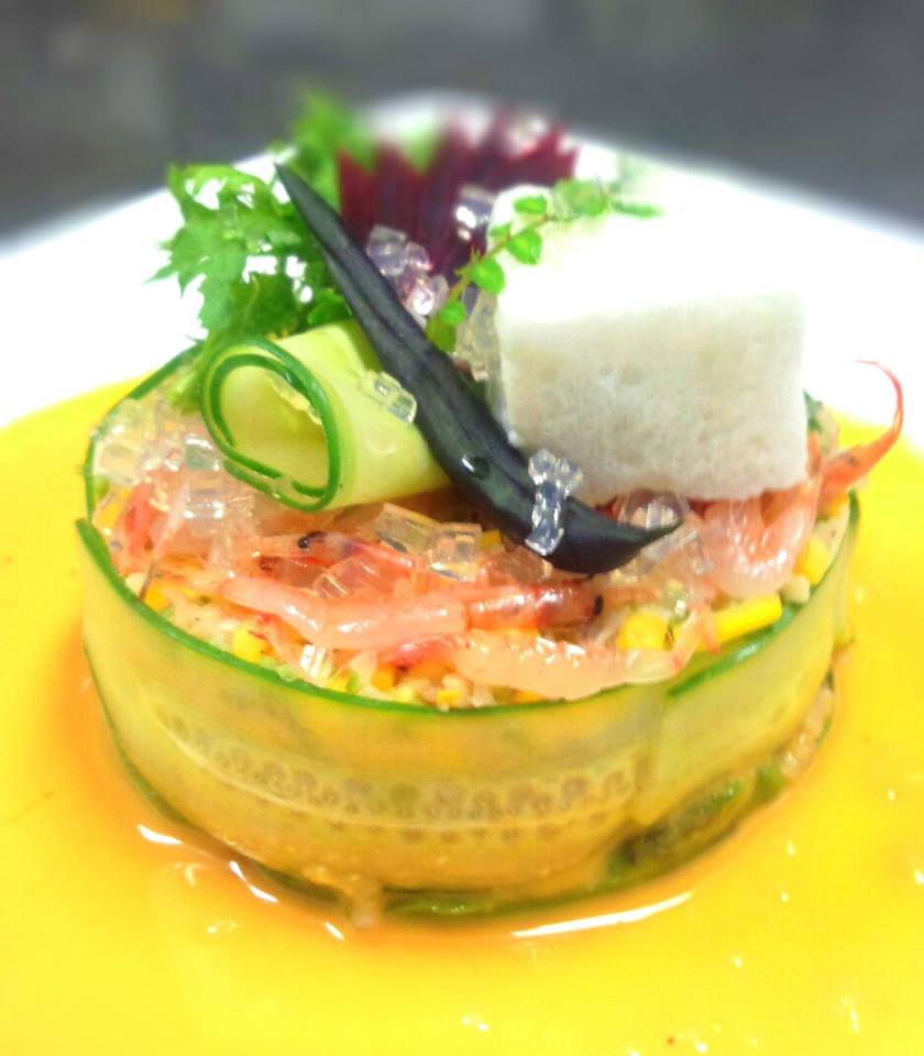 Couscous with sakura shrimps