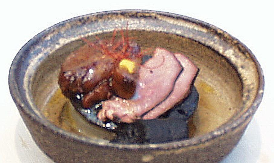 Braised pork cubes with truffle