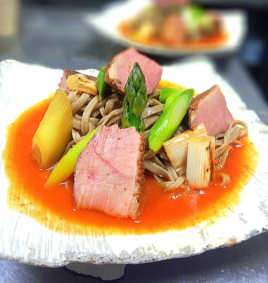 Duck confit and buckwheat tagliatelle