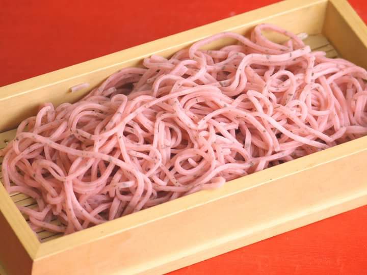 sakura soba (buckwheat noodles)