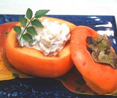 蕎麦の実ヨーグルト風　Persimmon and tofu yogurt style