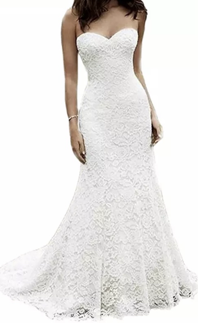 Fraai strapless trouwjurk model