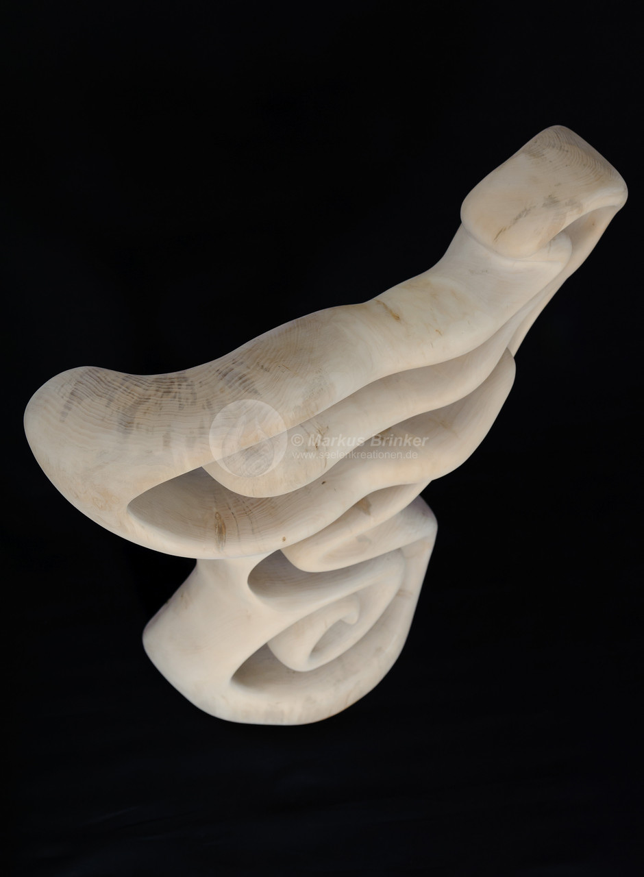 Kundalini rising, Lindenholz gewachst, 65 cm, VERKAUFT