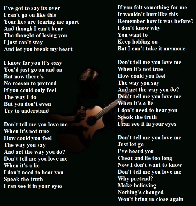 Don T Tell Me You Love Me Musicaljuice Don T Tell Me You Love Me Musicaljuice
