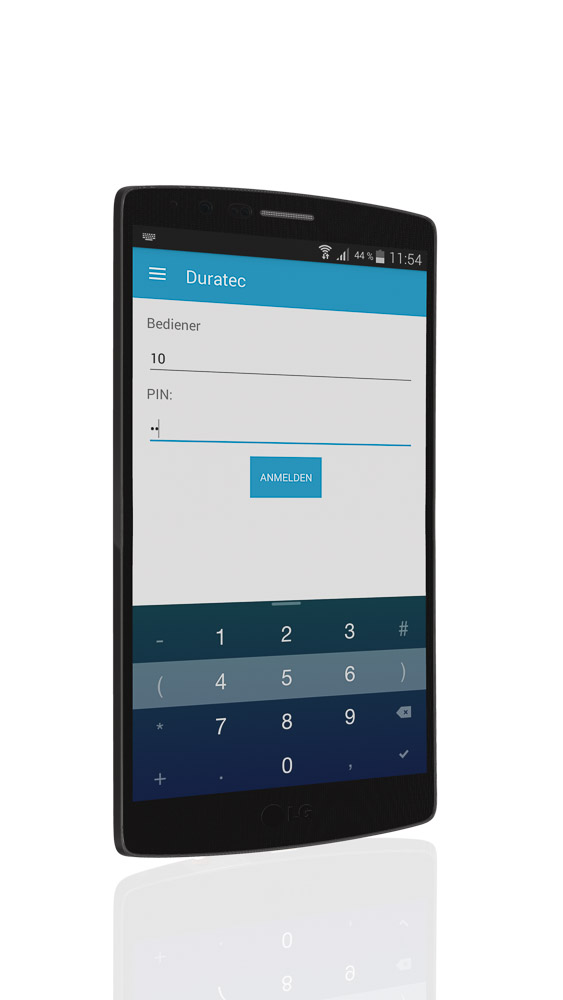 Bei der Duratec Mobile App sind die Daten in der Kasse sicher - mit WLAN, ohne Internetverbindung
