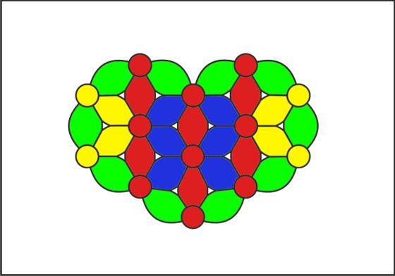 Сердце-декорация из LINK-O-LOON, плотная вязка - инструкция схема