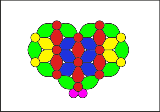 Сердце-декорация из LINK-O-LOON, плотная вязка - инструкция схема