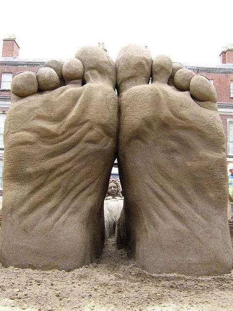sculpture sur sable