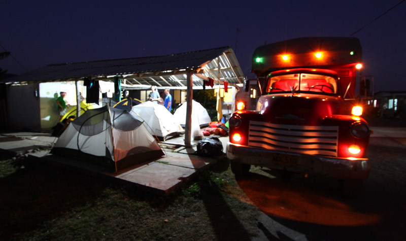 Camp au village de Caleta Muñuz