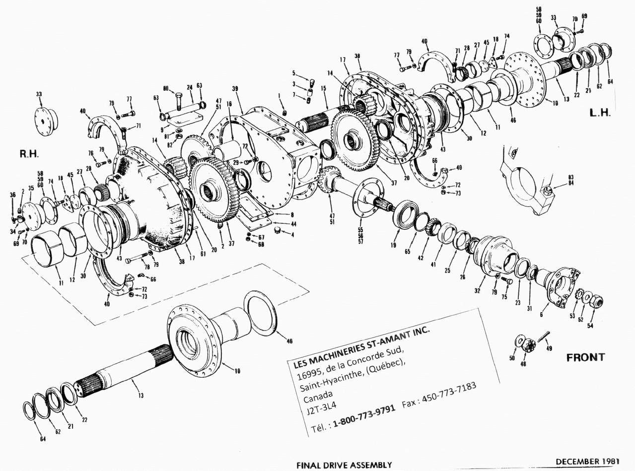 FINAL DRIVE PARTS - LES MACHINERIES ST-AMANT INC.
