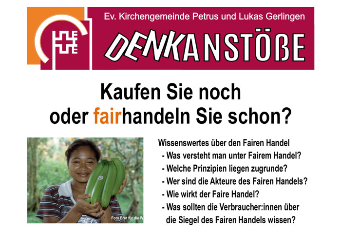 Gemeindezentrum Petrus & Lukas Gerlingen: Denkanstöße