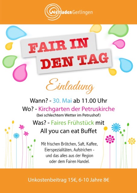Faires Frühstück am 30. Mai