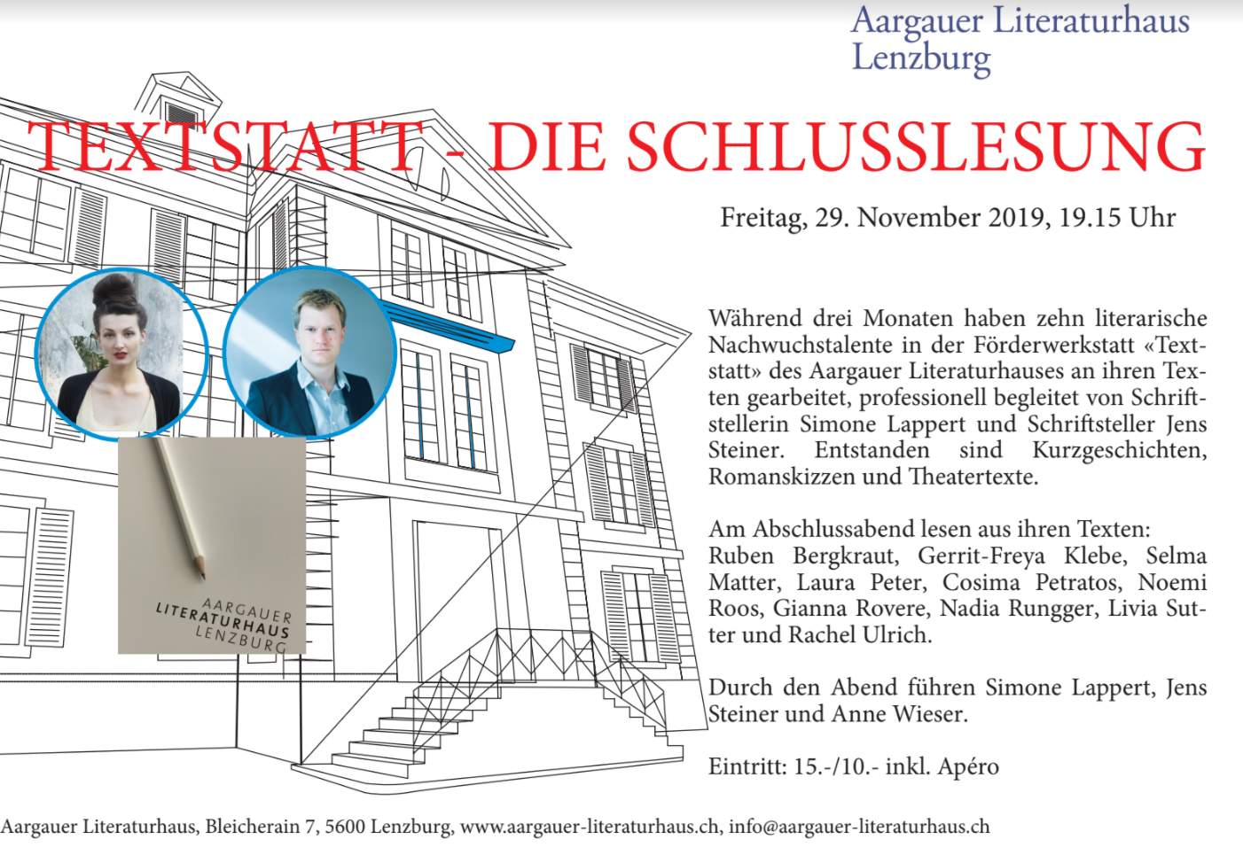 Abschlusslesung der Textstatt Aargau - nadiarunggers Webseite!