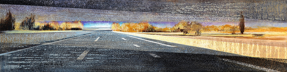 Partir 2 - 20x80 cm - Acrylique sur toile