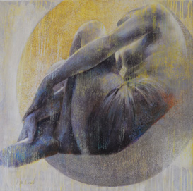 Lune - 80x80 cm - Acrylique sur toile