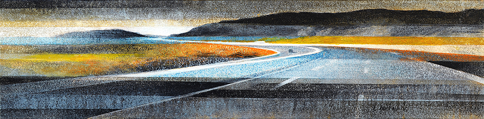 Partir 1 - 20x80 cm - Acrylique sur toile