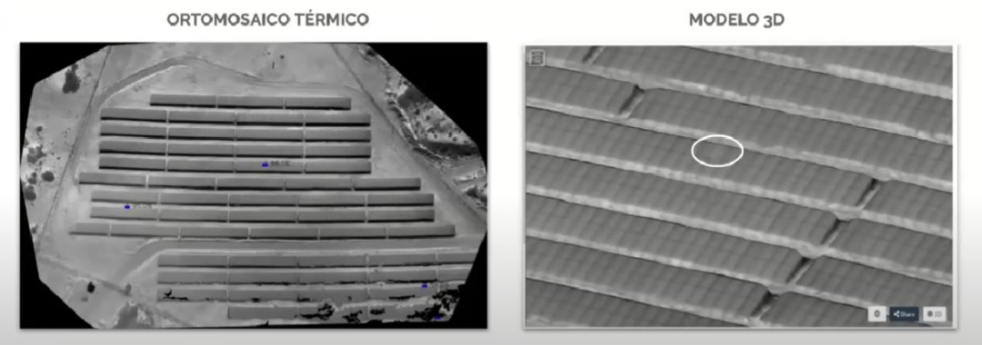 Ortomosaico térmico y mapa 3D